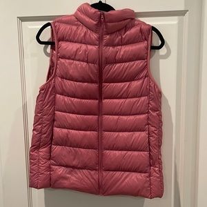Pink Uniqlo Lightweight Vest